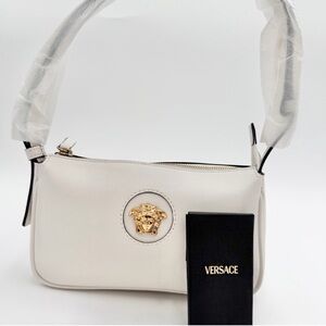 Versace 🔥La Medusa White Leather Shoulder Bag, NWT